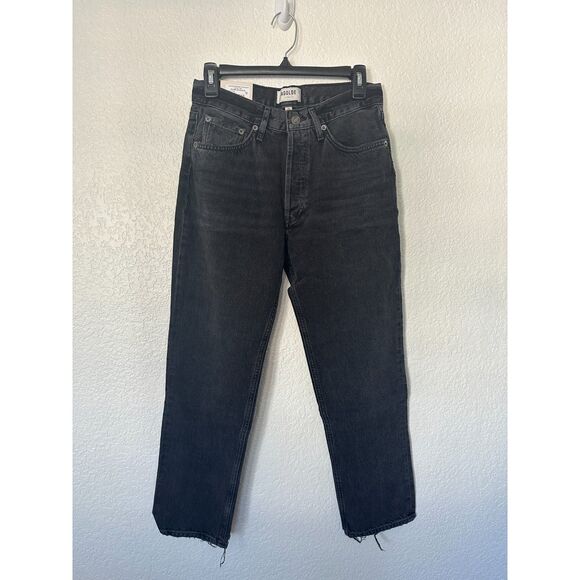 NWT AGOLDE Lana Crop Mid Rise Vintage Straight Leg Jeans in Rhyme Size 26 - Picture 4 of 10
